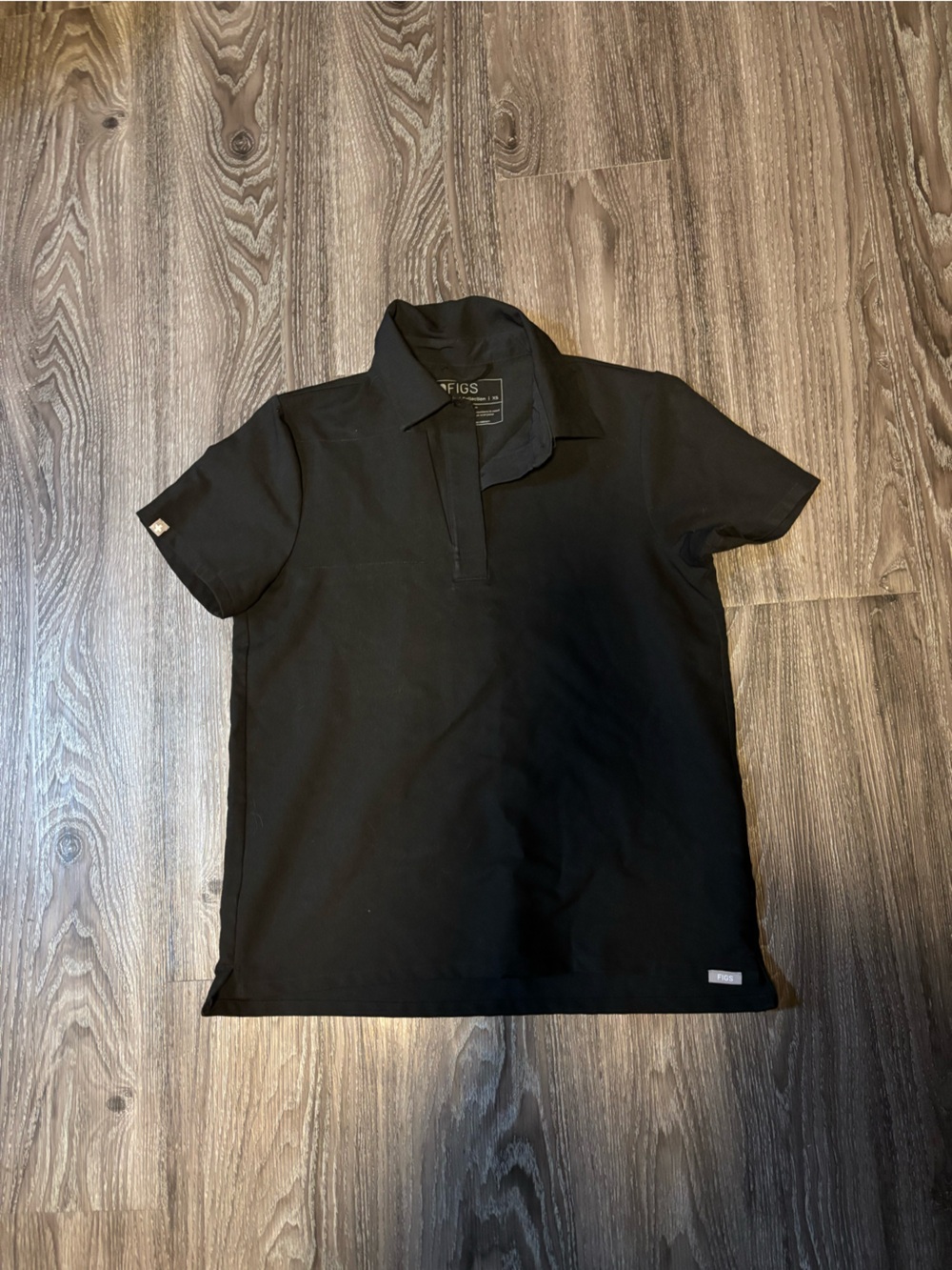Figs black scrub top